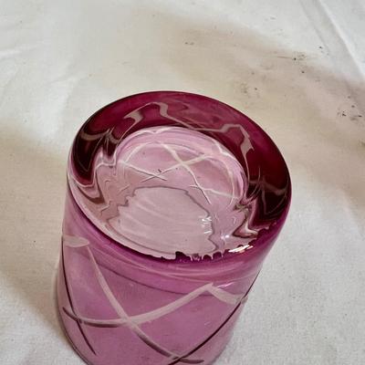 Rainbow Art and Cranberry Glass Jars & Vases (LR-MK)