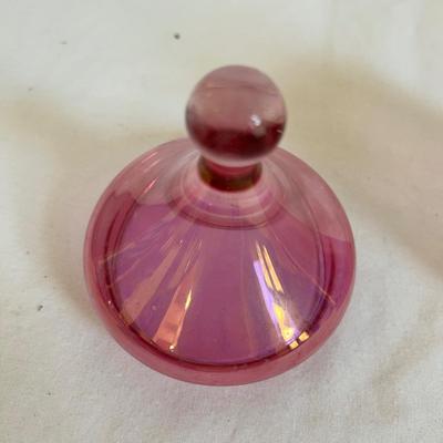 Rainbow Art and Cranberry Glass Jars & Vases (LR-MK)