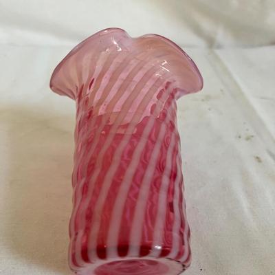 Rainbow Art and Cranberry Glass Jars & Vases (LR-MK)