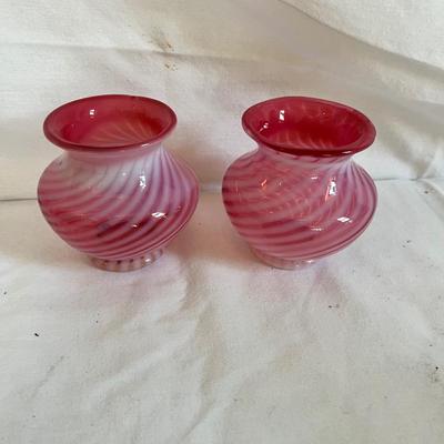 Rainbow Art and Cranberry Glass Jars & Vases (LR-MK)