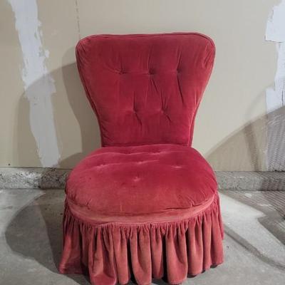 Vintage parlor skirted chair