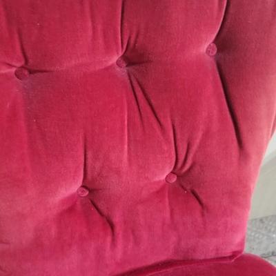 Vintage parlor skirted chair