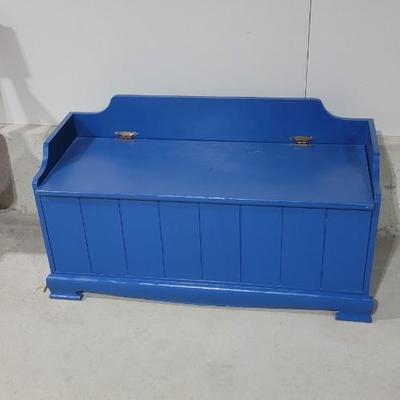 Blue painted chest