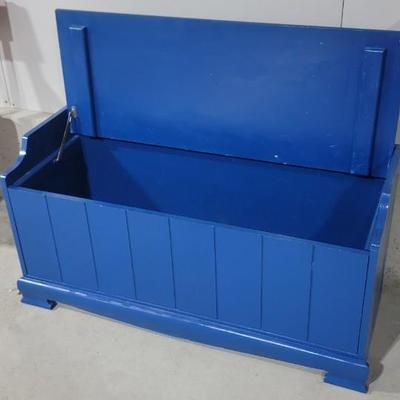 Blue painted chest