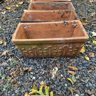 491 LOT of Terra-Cotta Pectangle Planters