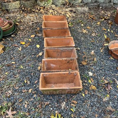 491 LOT of Terra-Cotta Pectangle Planters