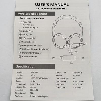 KST-900 Wireless Headphones, Tested