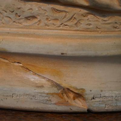 AMERICAN CLAY WORKS 1891-1899 SAMPSON & IPSON CLAY FIGURINE OF "REBECCA AT THE WELL" 16"