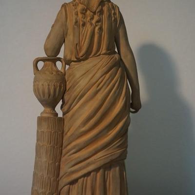 AMERICAN CLAY WORKS 1891-1899 SAMPSON & IPSON CLAY FIGURINE OF "REBECCA AT THE WELL" 16"