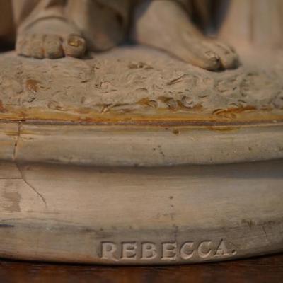 AMERICAN CLAY WORKS 1891-1899 SAMPSON & IPSON CLAY FIGURINE OF "REBECCA AT THE WELL" 16"