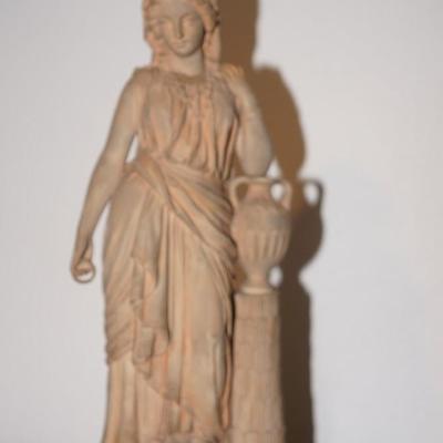 AMERICAN CLAY WORKS 1891-1899 SAMPSON & IPSON CLAY FIGURINE OF "REBECCA AT THE WELL" 16"