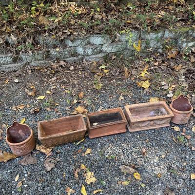 493 Terra-cotta Rectangular Planters/Wall planter lot
