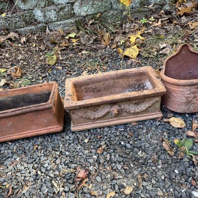 493 Terra-cotta Rectangular Planters/Wall planter lot