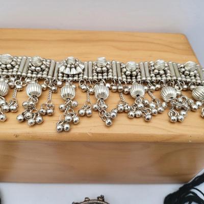 Silver Belly Dance Waist Jewelry & Jingle Bangle India