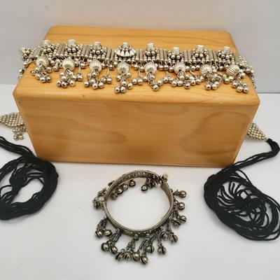 Silver Belly Dance Waist Jewelry & Jingle Bangle India
