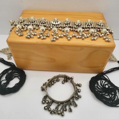 Silver Belly Dance Waist Jewelry & Jingle Bangle India