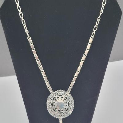 Amazing Detailed Opal Cluster 925 Silver Necklace 55.4gr