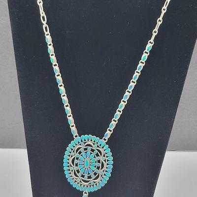 Amazing Detailed Opal Cluster 925 Silver Necklace 55.4gr
