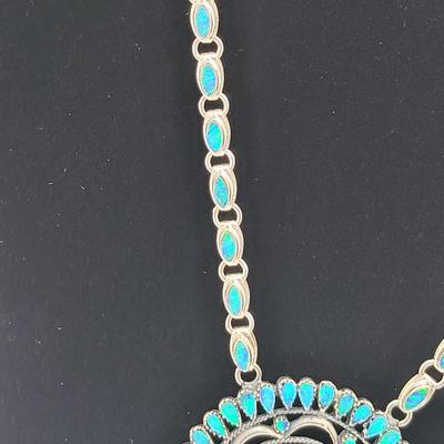 Amazing Detailed Opal Cluster 925 Silver Necklace 55.4gr