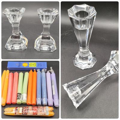 Orrefors, Villeroy & Boch Crystal Candlestick Holders & More