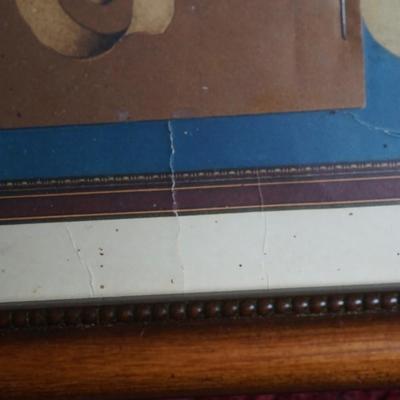 MAXFIELD PARRISH "THE WATERFALL" FRAMED 1931 CALENDAR FOR HUBBARD HARDWARE & EDISON MAZDA LAMPS