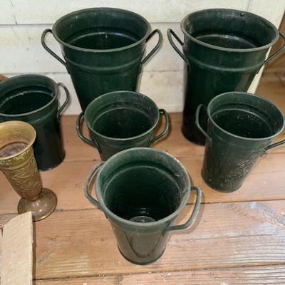 501 Mixed LOT of Metal/Tin Planters