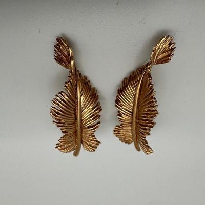 Gold Leaf Clip-on Earrings