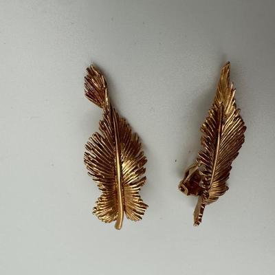 Gold Leaf Clip-on Earrings