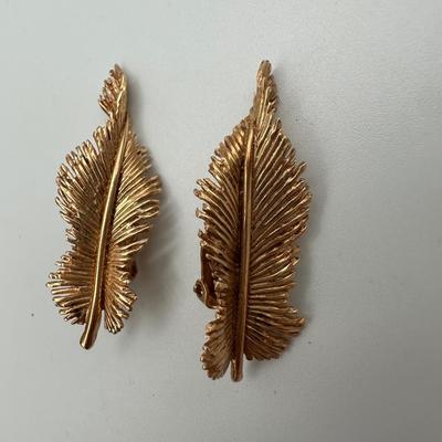 Gold Leaf Clip-on Earrings