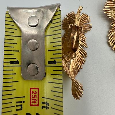 Gold Leaf Clip-on Earrings