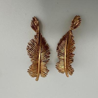 Gold Leaf Clip-on Earrings