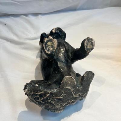Dog Sculpture and Iron German Shepherd Book Ends(LR/MK)