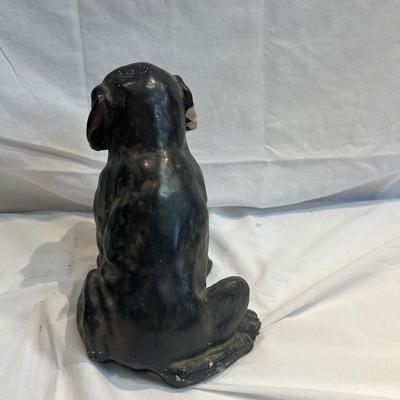 Dog Sculpture and Iron German Shepherd Book Ends(LR/MK)