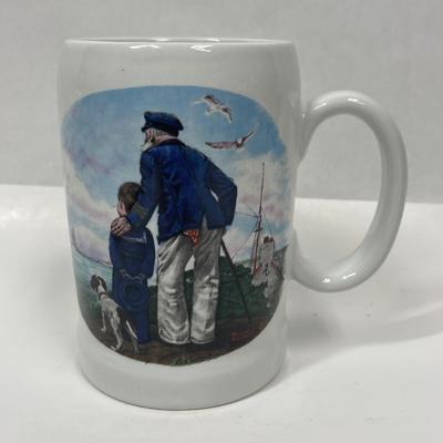 Norman Rockwell "Looking Out To Sea" Coffee Mug or Tea Cup