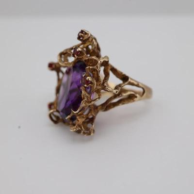 14k Gold Amethyst Ring (See Details)
