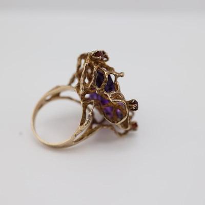14k Gold Amethyst Ring (See Details)