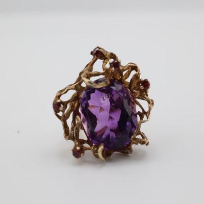 14k Gold Amethyst Ring (See Details)