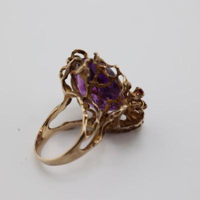 14k Gold Amethyst Ring (See Details)