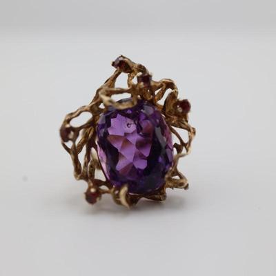 14k Gold Amethyst Ring (See Details)