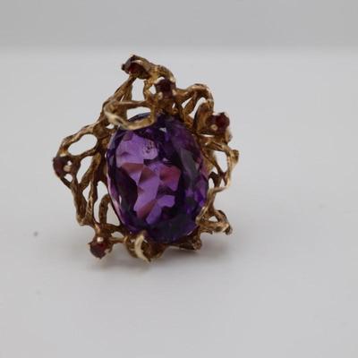 14k Gold Amethyst Ring (See Details)