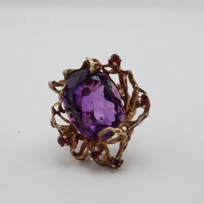 14k Gold Amethyst Ring (See Details)