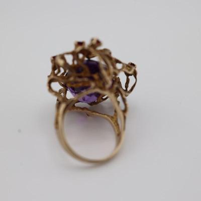 14k Gold Amethyst Ring (See Details)