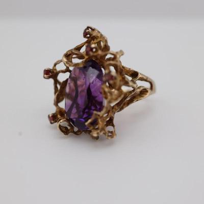 14k Gold Amethyst Ring (See Details)