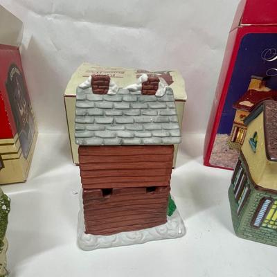 Lot of 3 Lighted Christmas Lighted Houses
