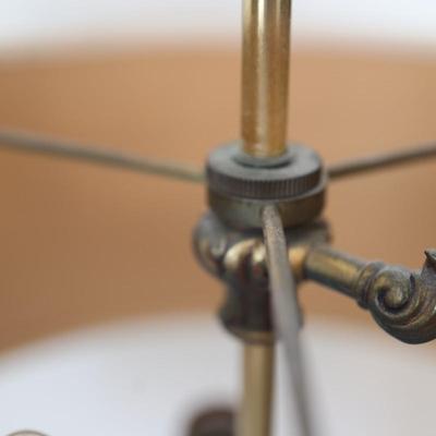 Vintage STIFFEL Brass Bouillotte Three Candle Table Lamp (See Details)