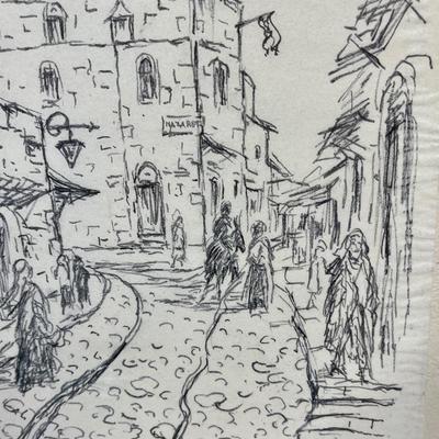 Drawing City framed signed