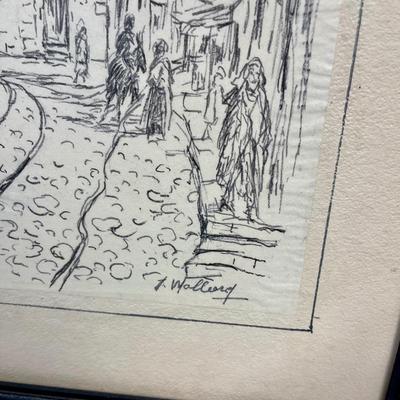 Drawing City framed signed