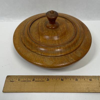 Handmade Wood Box with Lid Round smooth finish