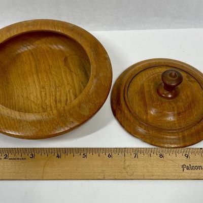 Handmade Wood Box with Lid Round smooth finish