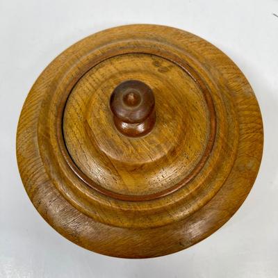 Handmade Wood Box with Lid Round smooth finish